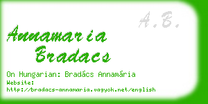 annamaria bradacs business card